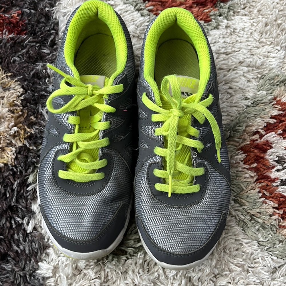 Nike Boys Revolution 2 Shoes Gray Size 5Y